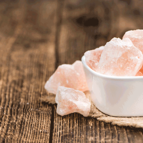 Portion of himalayan Salt (selective focus) 